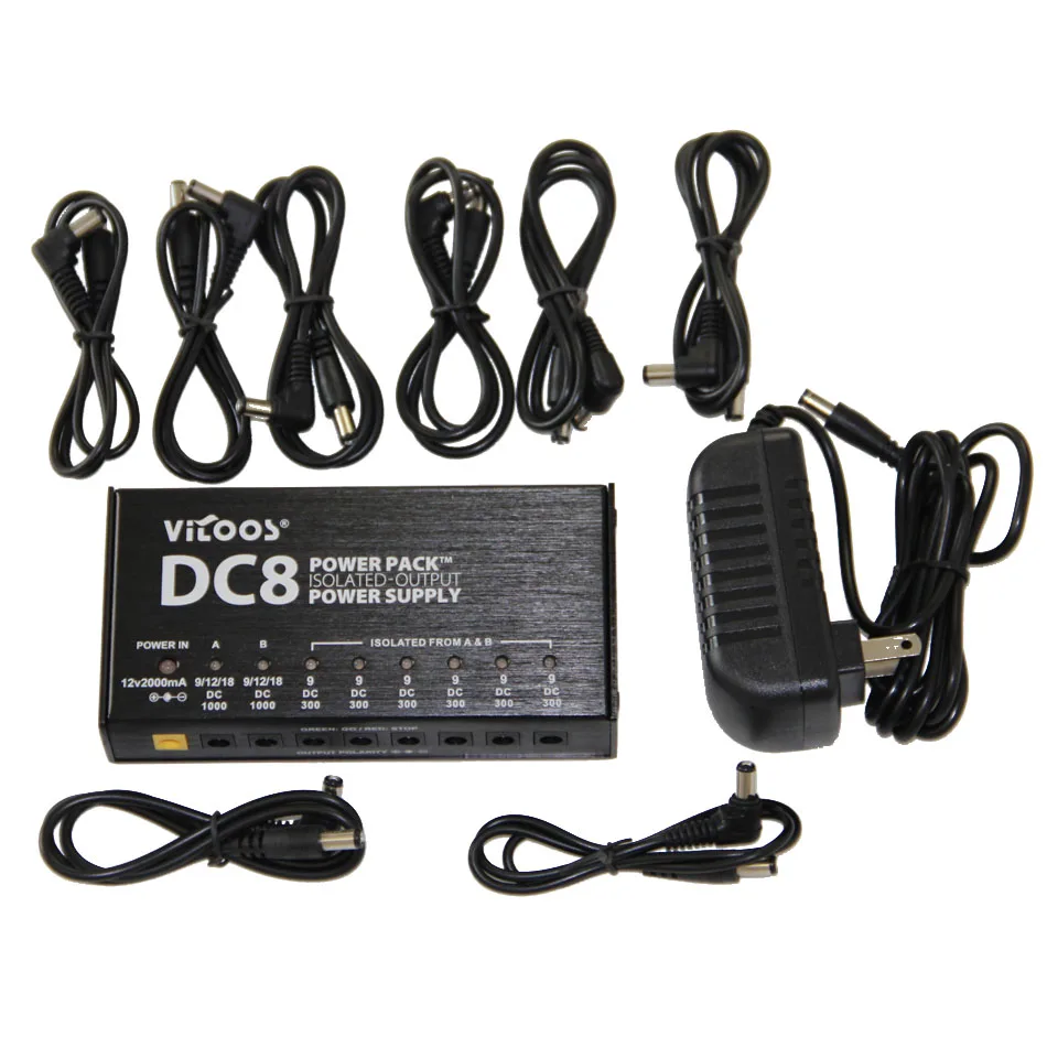 VITOOS DC8 высокое качество гитарные эффекты Питание 8 изолированные выходы