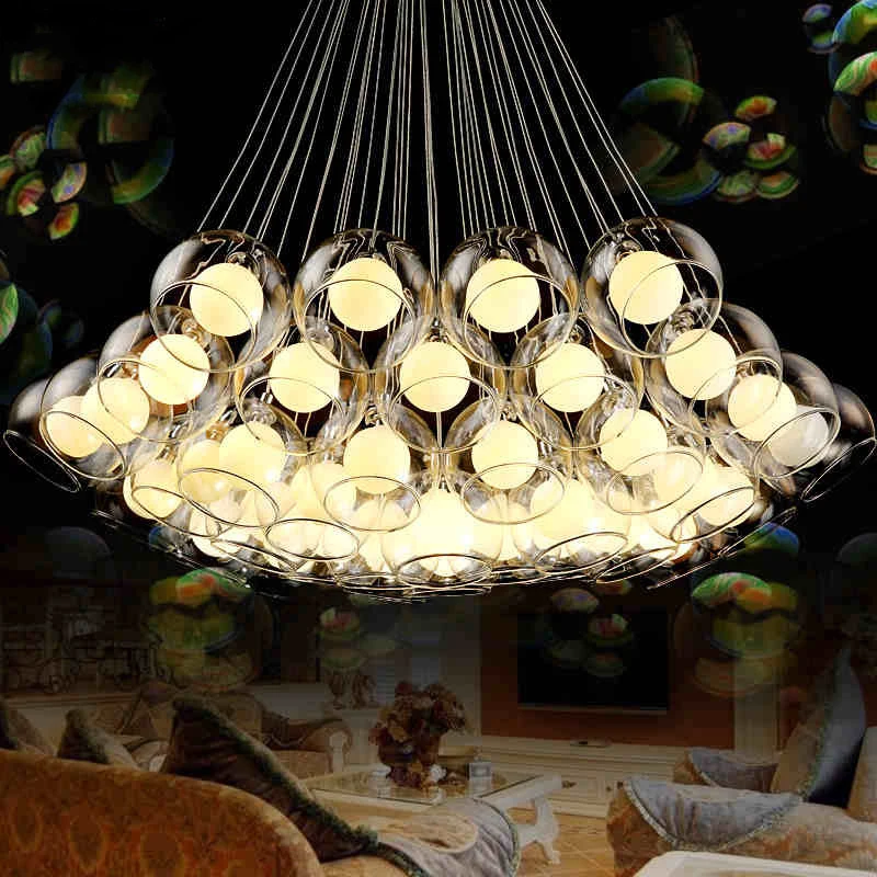 Modern Led glass pendant lights for dining living room bar AC85-265V G4 Bulb hanging lamp fixtures free shipping | Лампы и освещение