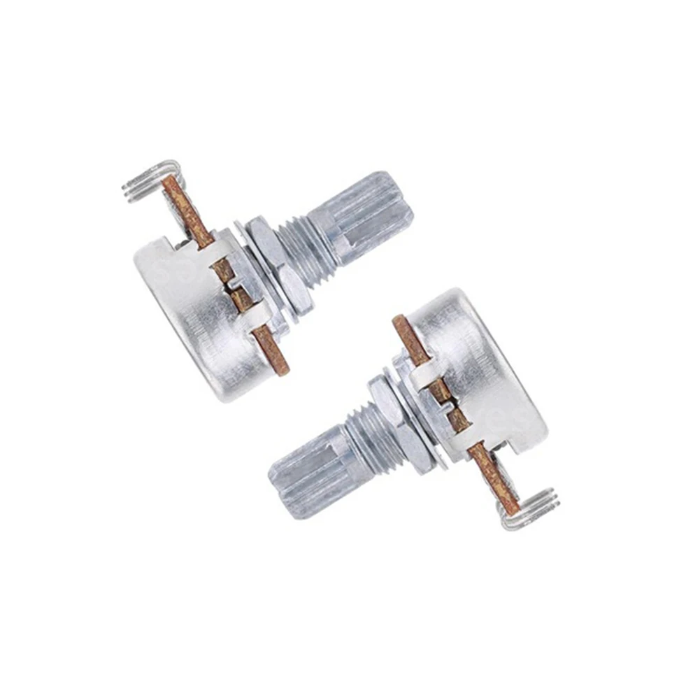New 2pcs Convenient Alloy Spiral Potentiometer With Switch Control and Change the volume B250K Electrical Parts Accessory | Электроника