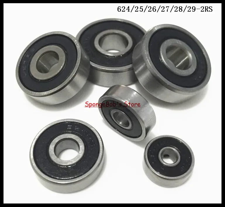 5-10 шт./партия 624-2RS/625-2RS/626-2RS/627-2RS/628-2RS/629-2RS Резиновый Герметичный шариковый Подшипник Миниатюрный подшипник