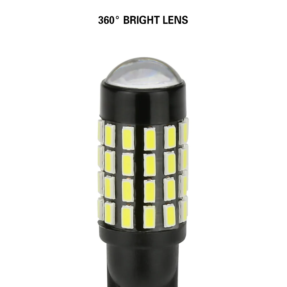 Zdatt T10 w5w Led 54 светодиодный 3014 SMD линзы сигнальная Лампа 194 168 Автомобильный светодиодный светильник 12В Автомобильный Стайлинг 6000K просвет светильник 1/2/3/5 пар в упаковке