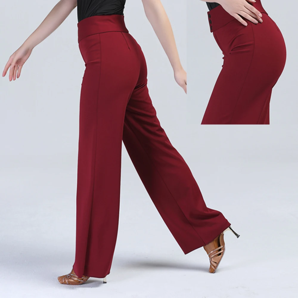 Женские брюки для латиноамериканских танцев платье с высокой талией и бахромой 4