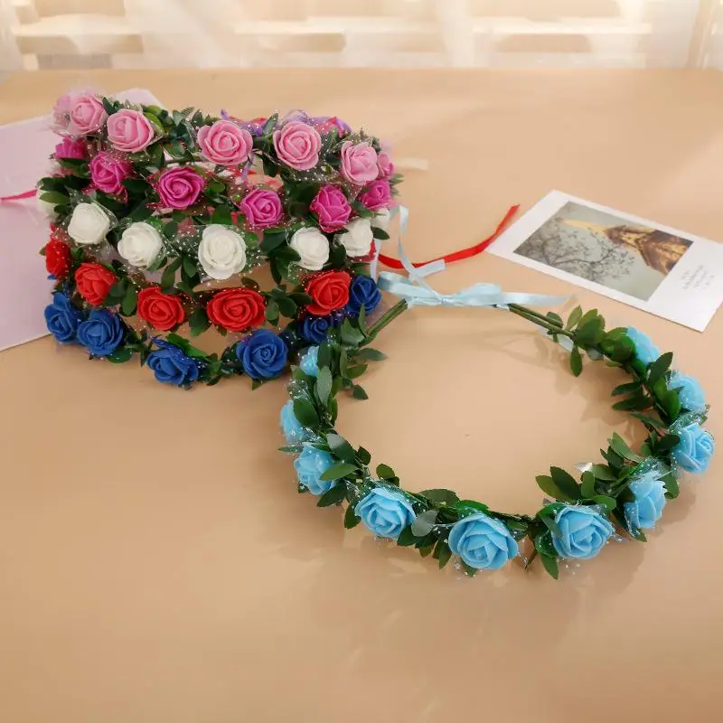 

Модные креативные искусственные гирлянды для женщин, детский головной убор ручной работы из ротанга, венки, аксессуары