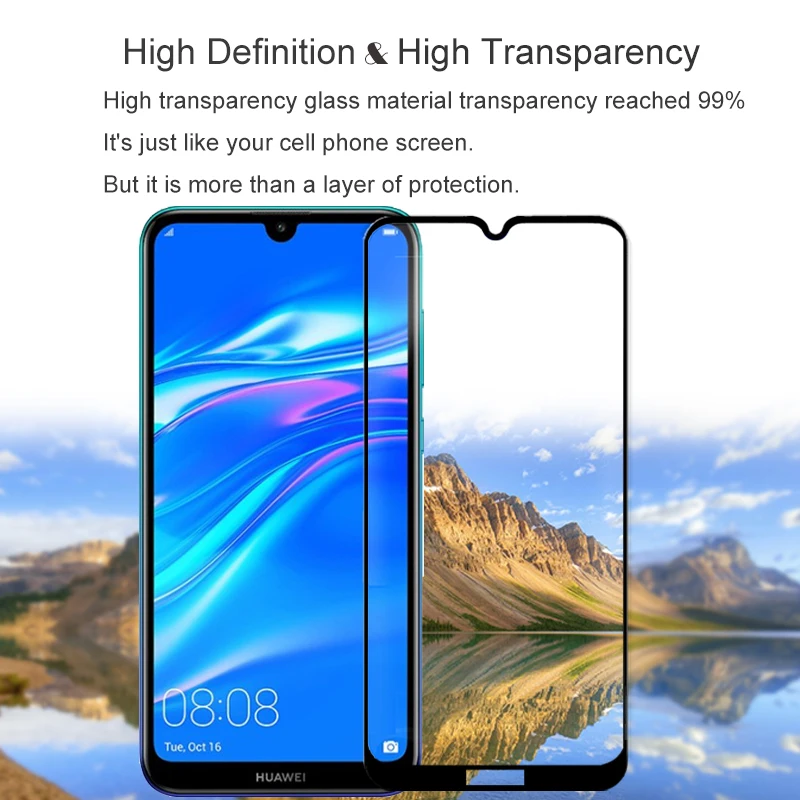 2 шт. 100% оригинальное закаленное стекло с полным покрытием для Huawei Enjoy 9 защитная