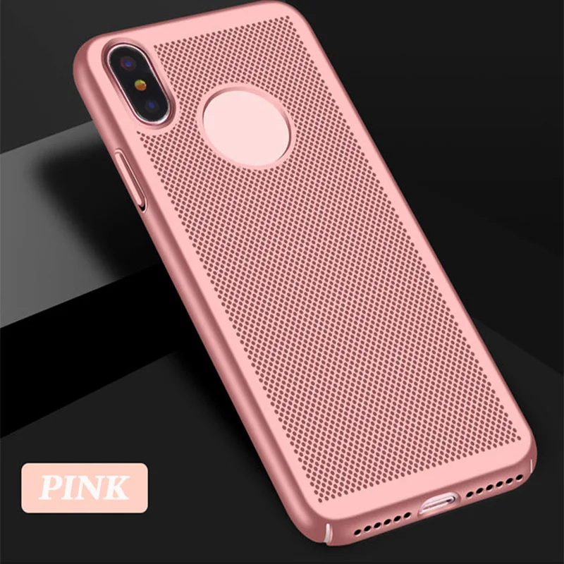 Hollow phone case for iphone X XR XS MAX breathable and lightweight 5 5S SE 6S 6 7 8 Plus Bling |