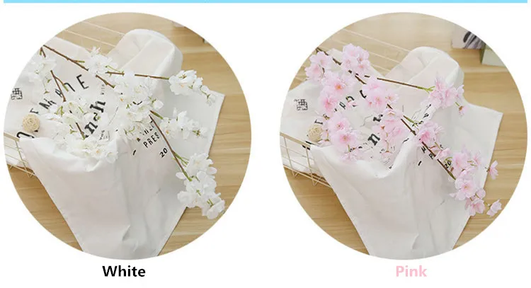 High-end romantic artificial cherry blossoms fake silk flower home wedding DIY decorative flower wall flower arrangement