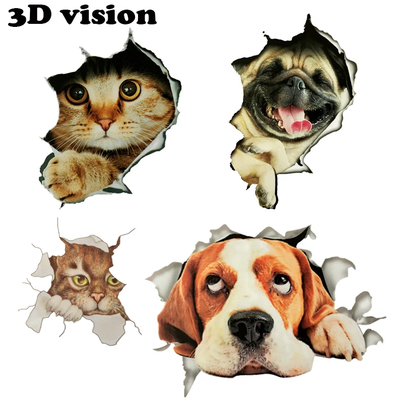 3D милый прекрасный Beagle наклейка с собакой для автомобиля ноутбук на Холодильник