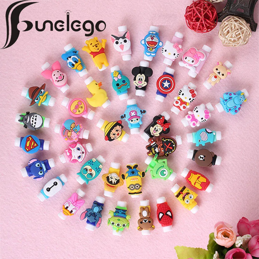 Funelego 50 штук 1 лот Мультфильм Стиль D5 USB кабели Крышка для зарядного устройства