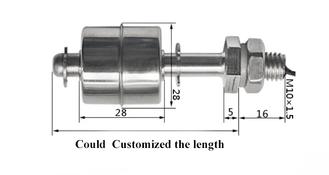 Поплавковый переключатель уровня с материалом из нержавеющей стали 220 в источник