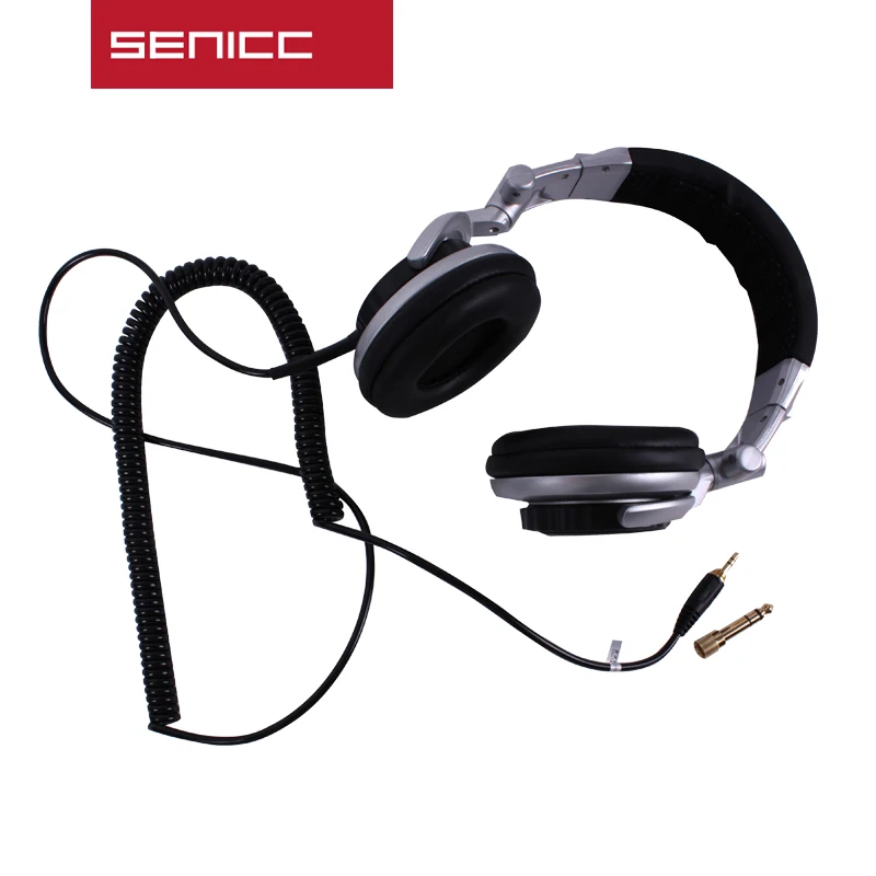 SENICC ST-80 Профессиональная Студия DJ Monitor наушники стерео Портативная гарнитура с 3,5 мм 6,3 мм Jack 50 мм Dirver Удлиненный шнур - Цвет: without box