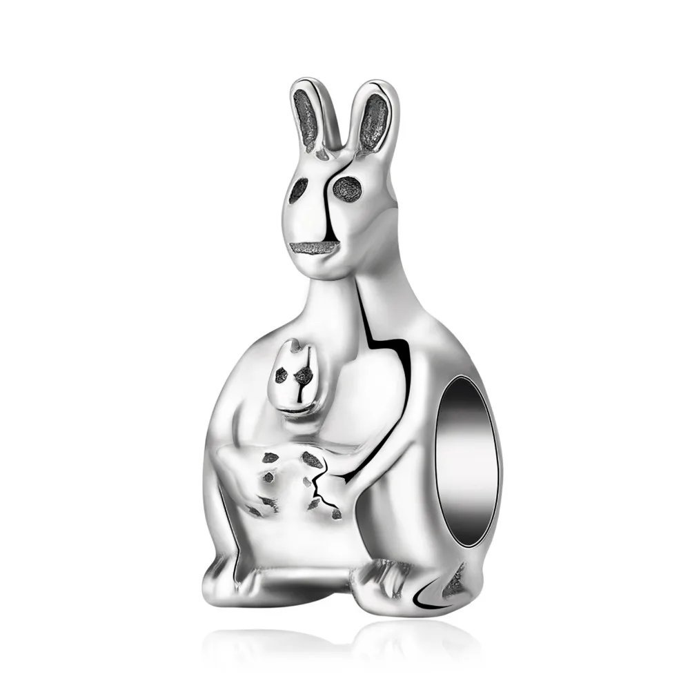 JewelryPalace 925 пробы серебро мама кенгуру и ребенка Joey Шарм Бусины Fit Браслеты для