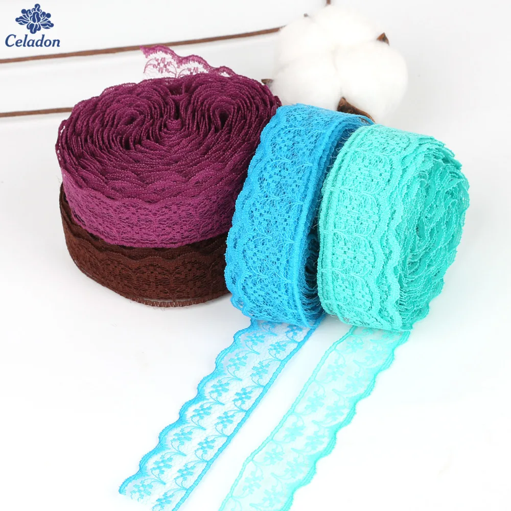 10 ярдов кружевная ткань обрезка шириной 20 мм лента вышитая сетчатая отделка для