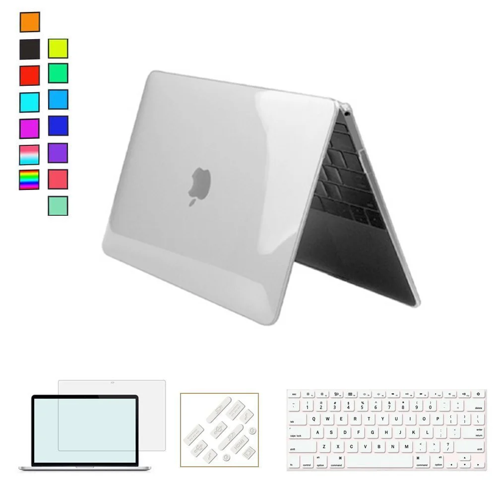 Новый Кристальный/матовый защитный чехол для Apple Macbook Air Pro retina 11 12 13 15 дюймов Чехлы