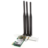 network card 2 45ghz high speed 300m desktop pci e wireless card3 2dbi detachable wifi antenna for pc desktop