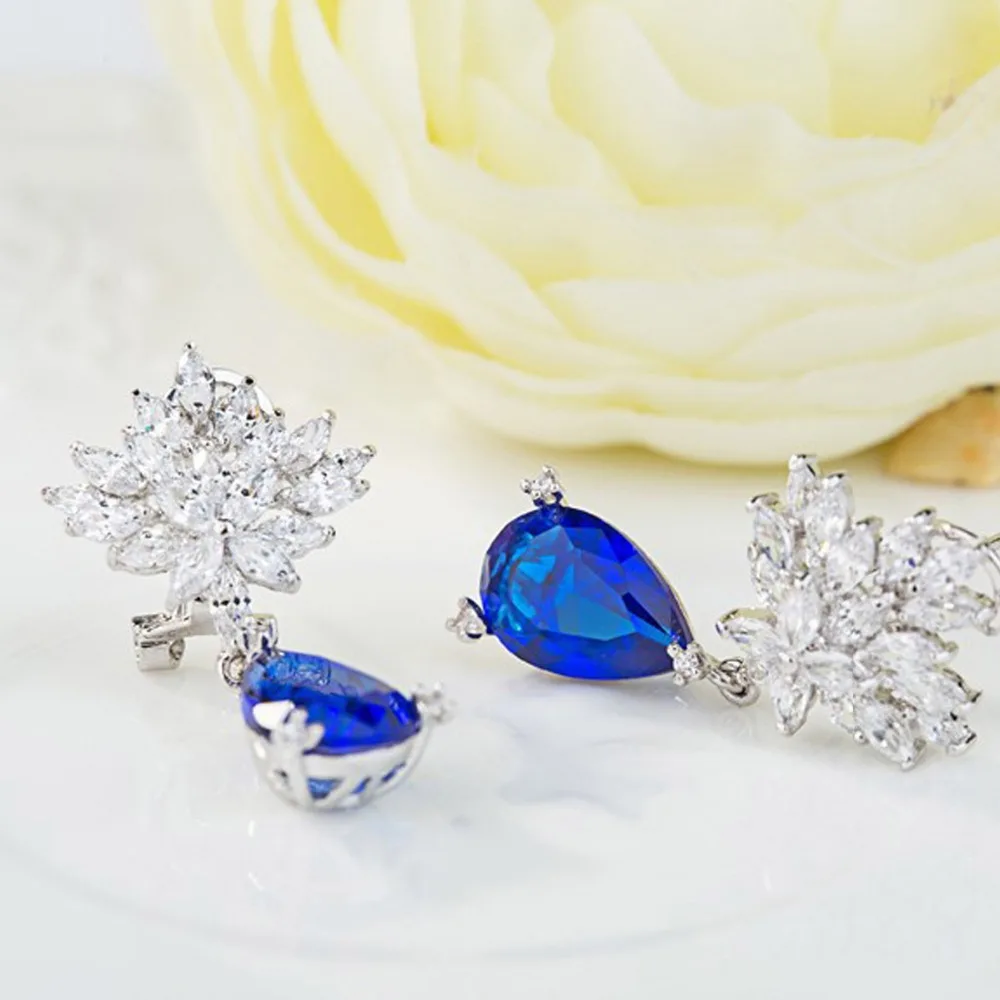 Серьги LUOTEEMI AAA с фианитом роскошные брендовые свадебные серьги для женщин модные