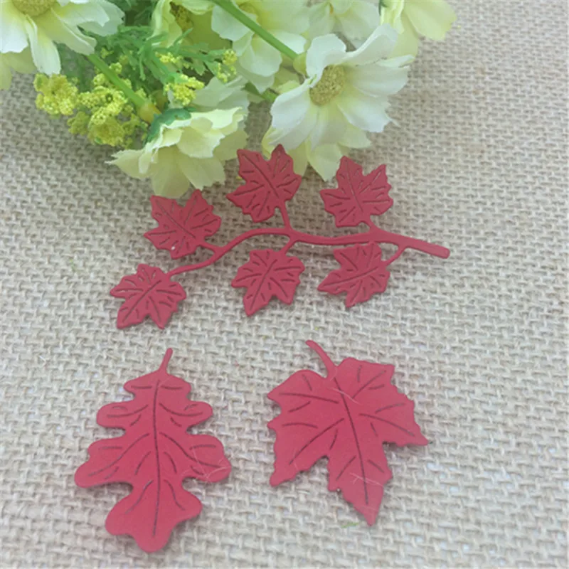 Пресс-формы из кленового листа 3 шт. стальной Трафаретный Скрапбукинг для