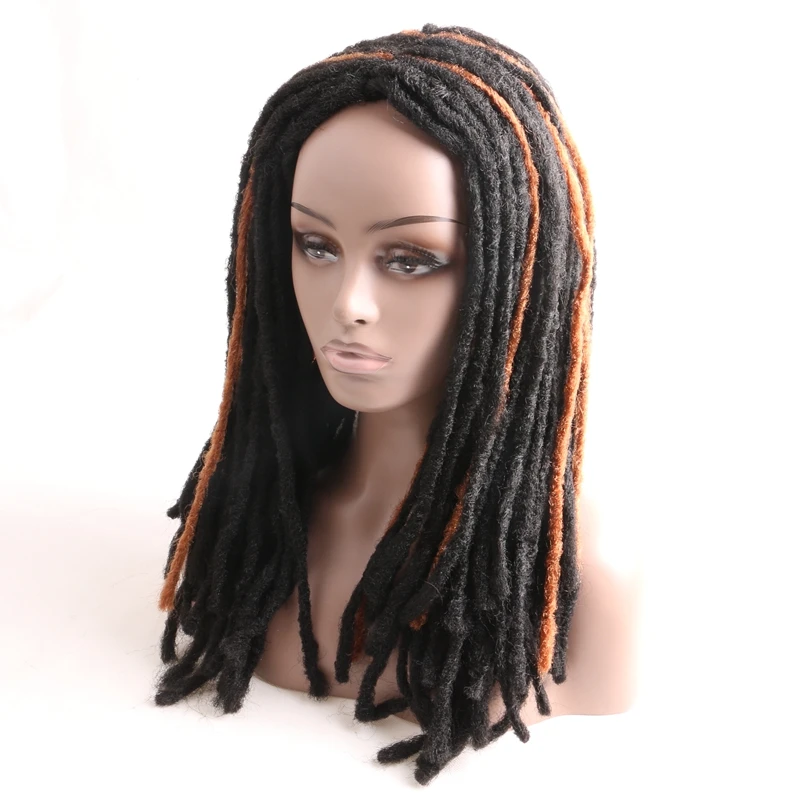 Desire for hair 1 шт. 18 дюймов 45 см Длинные Синтетические ямайские дредлоки волосы парик черный цвет для женщин
