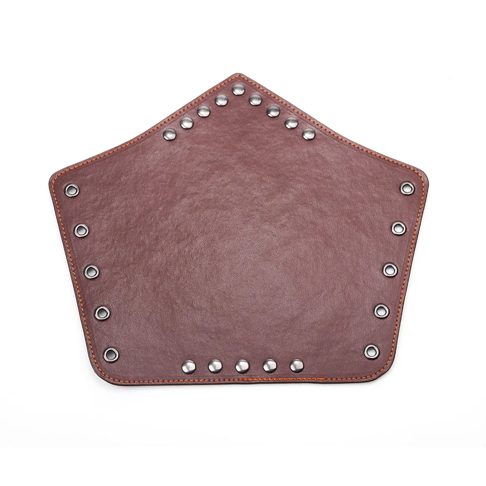 

1PC Vintage PU Faux Leather Wide Bracer Drawstring Arm Armor Cuff Cross Brown/Black Punk Style Men Gauntlet Weaving Wristband