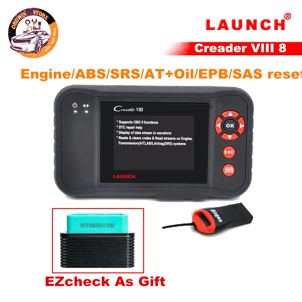 Оригинальный старт Creader 8 сканер Code Reader X-431 VIII получить EZcheck как подарок Функция autel
