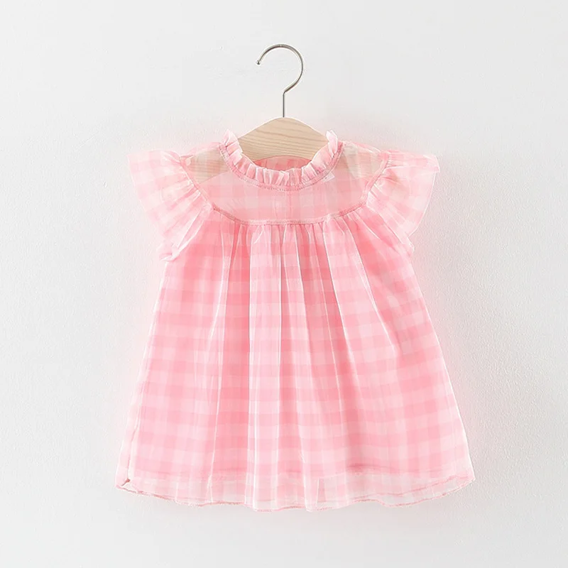 Summer Girls Dress Baby Girl Clothes Kids Infants Children Mesh Ruffles Princess Tutu Dresses Vestidos Beach S8742 | Мать и ребенок