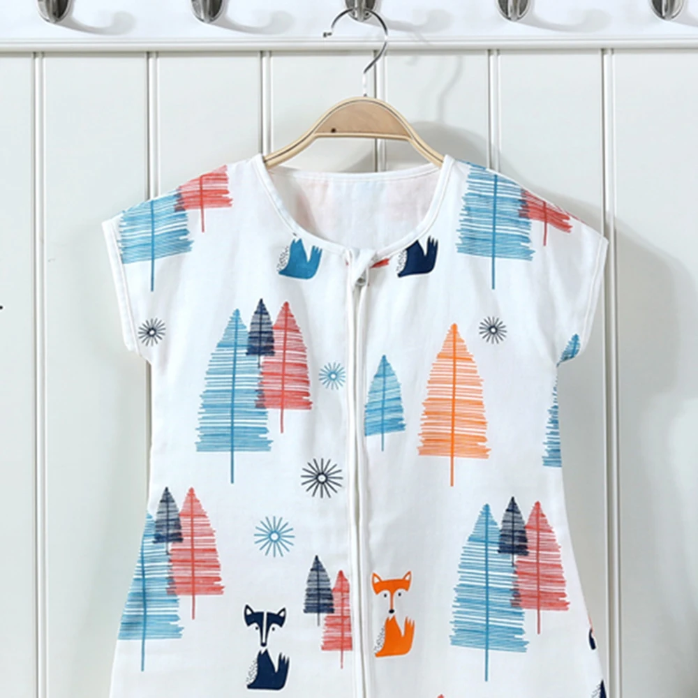 Спальный мешок для младенцев хлопок без рукавов милый мультяшный комбинезон сна