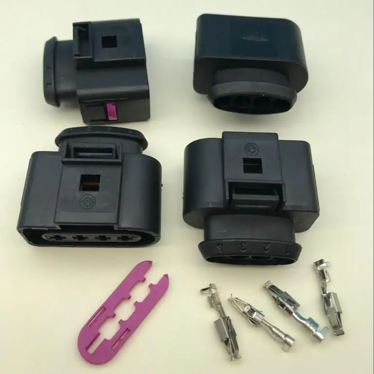 

10 комплектов, 4-сторонний Штекерный соединитель для катушки зажигания автомобиля 4B0973724, 1J0 973 724 1J0973724