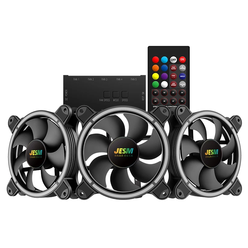 JESM ореолом J3, цветная(Rgb) Pwm вентиляторов, чехол 120 мм охлаждающие водные вентиляторы, вентиляторы теплоотводящий Кулер Мастер, Поддержка синхронизации 5v 3pin Motherboad