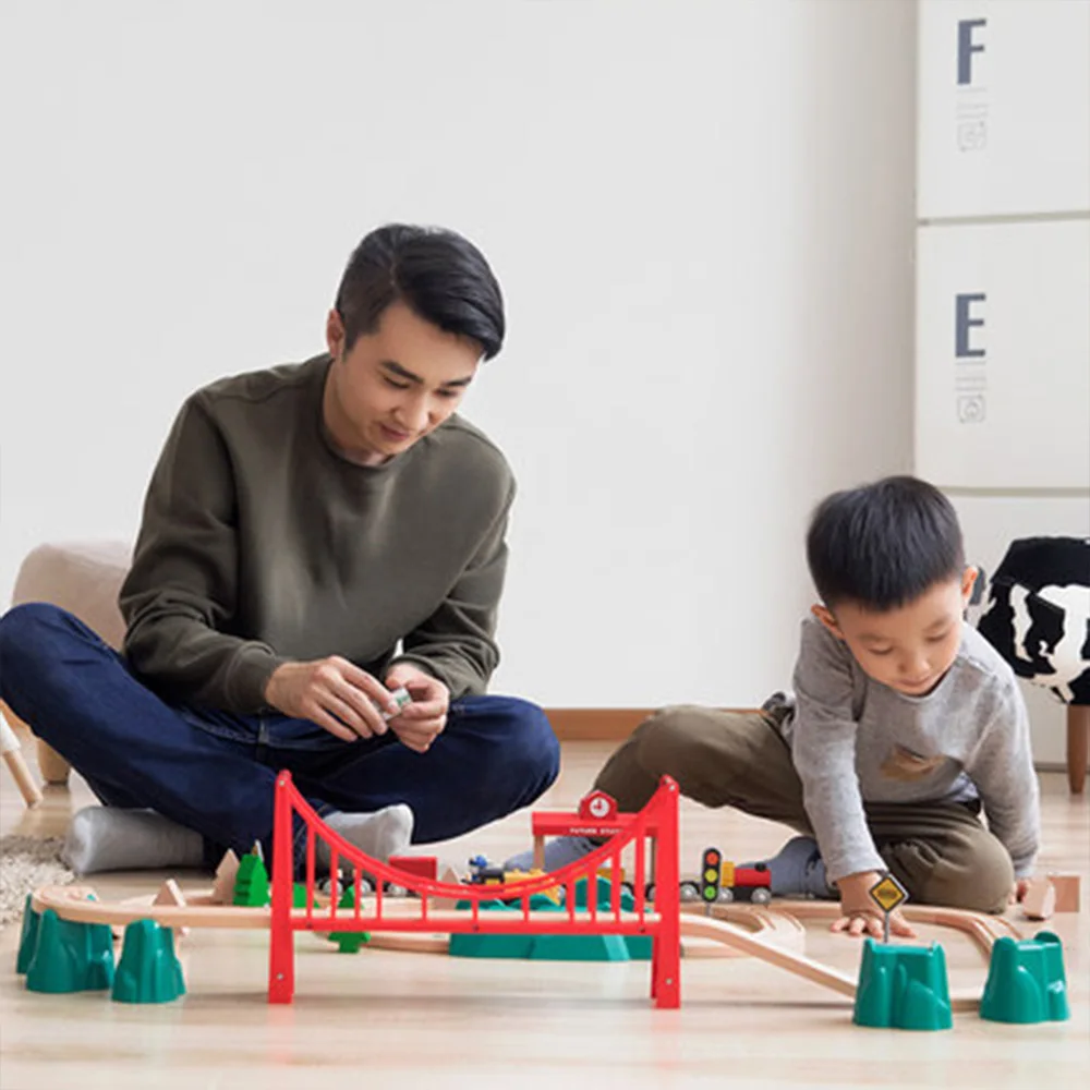 Xiaomi строительные блоки рисовый кролик трек электрические машины детские игрушки