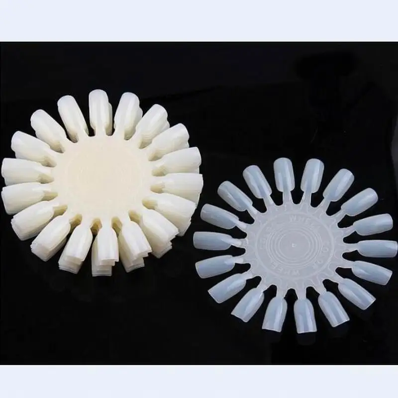 Fast shipping way nail tips color palette display panel round mould as manicure practice board beauty art product |