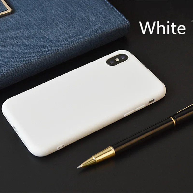ТПУ Силиконовые Чехлы цвет для iPhone X/8/7 Plus Высокое качество силиконовый матовый