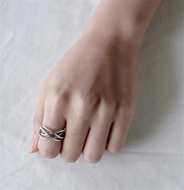 Богемные винтажные серебряные цветные кольца для женщин Bijoux модные регулируемые