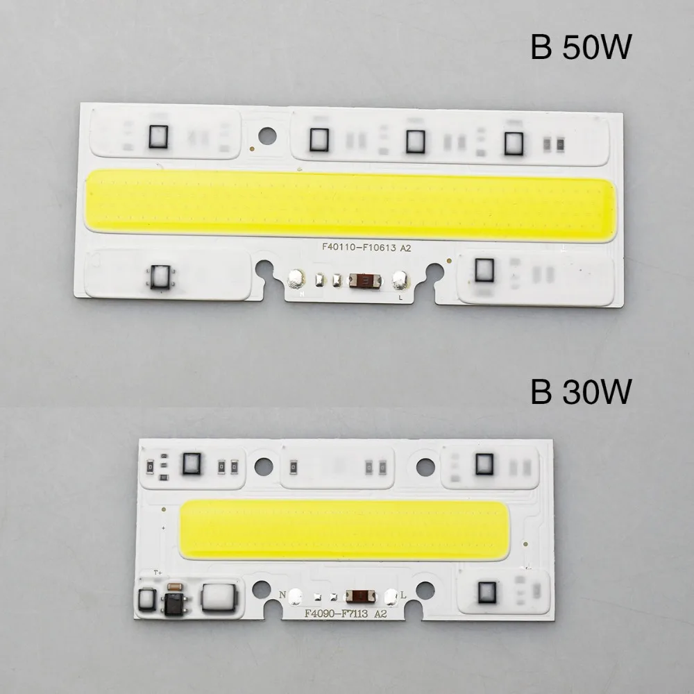 

SMD Cob Chip Light Led Light Bulbs A B Options Light AC 220V LED Bulb 30W 50W Smart IC White / Warm White For Spotlight DIY Lamp
