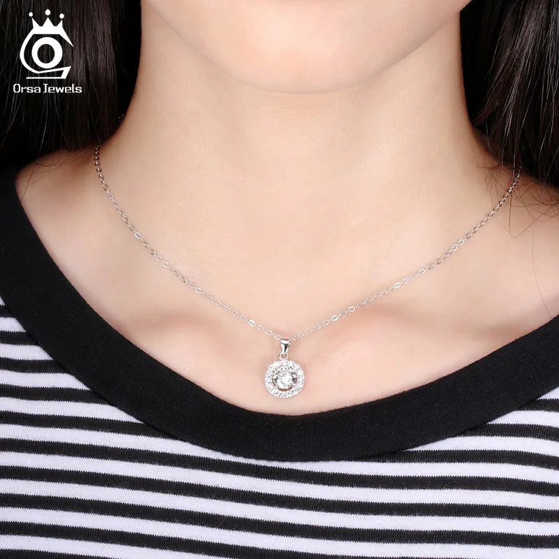 Женское украшение из серебра 925 пробы с австрийским фианитом|necklace a|necklaces for womenpendant
