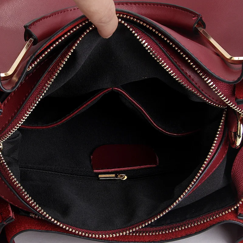Real Cow Leather Ladies HandBags Women Genuine bags Totes Messenger Bags Hign Quality Designer Luxury Brand Bag | Багаж и сумки