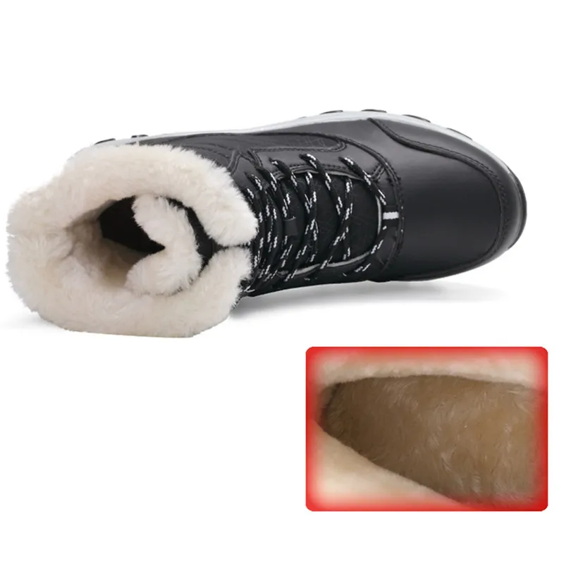 Женские зимние ботинки водонепроницаемые Нескользящие теплые на платформе с