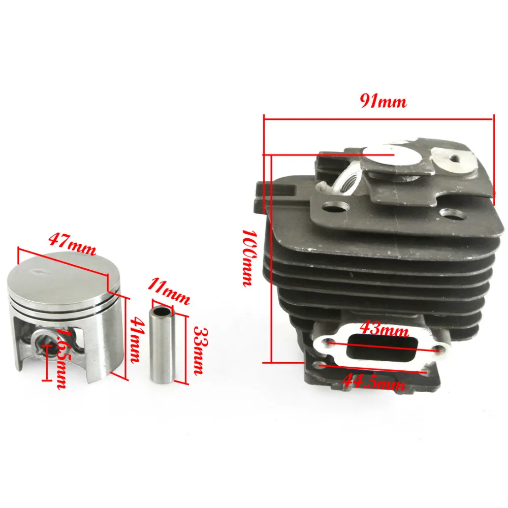 Цилиндр и поршневой комплект подходит STIHL MS361 MS361C MS341 бензопилы 47 мм 1135 020 1202