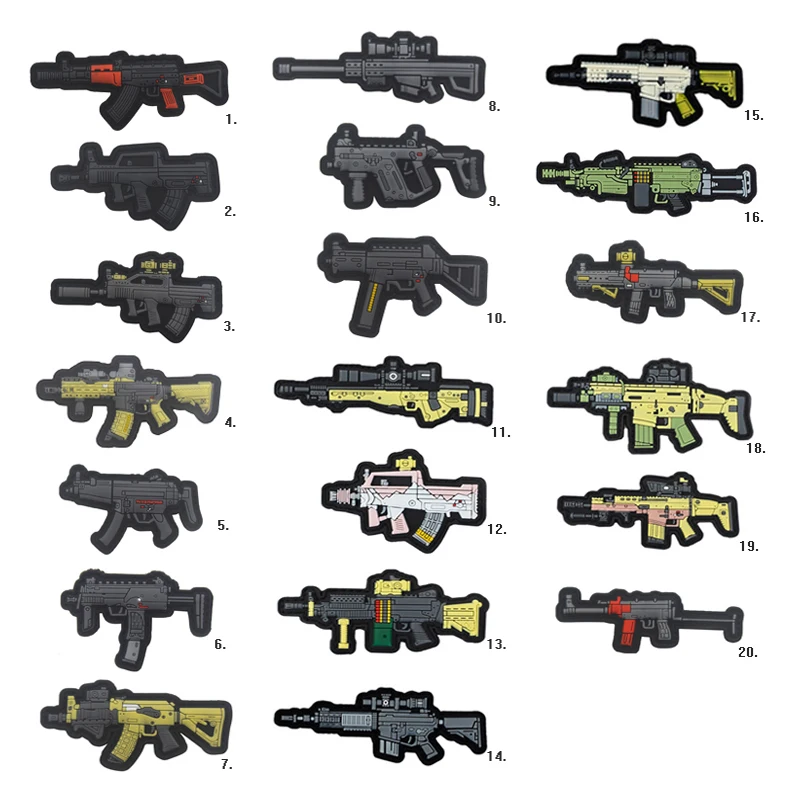 IDO GEAR Tatical Patch Morale GUN PVC Military Airsoft Duty Combat Gear тактические аксессуары 3910 |