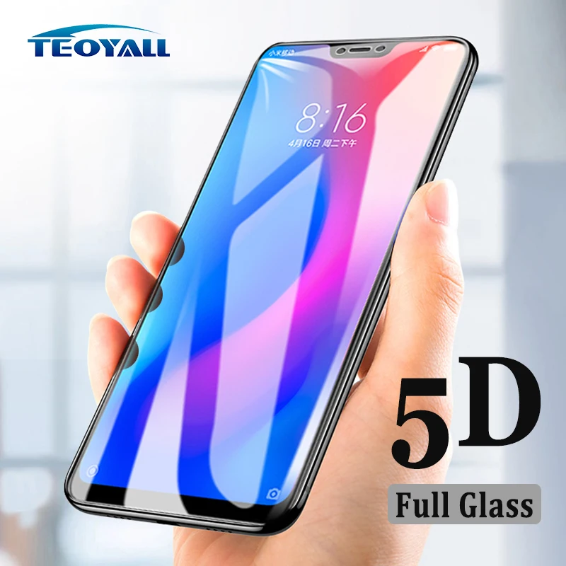 TeoYall 5D закаленное стекло для Xiaomi Redmi 6 Pro глобальная версия Защита экрана POCO F1 6A Y1 Y2
