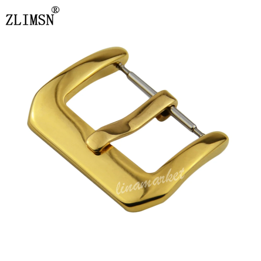 Gold ZLIMSN Пряжка из нержавеющей стали часы застежка 18 20 22 24 26 мм для мужчин женщин часы пряжка серебро золото аксессуары для наручных часов - Цвет ремешка: Gold