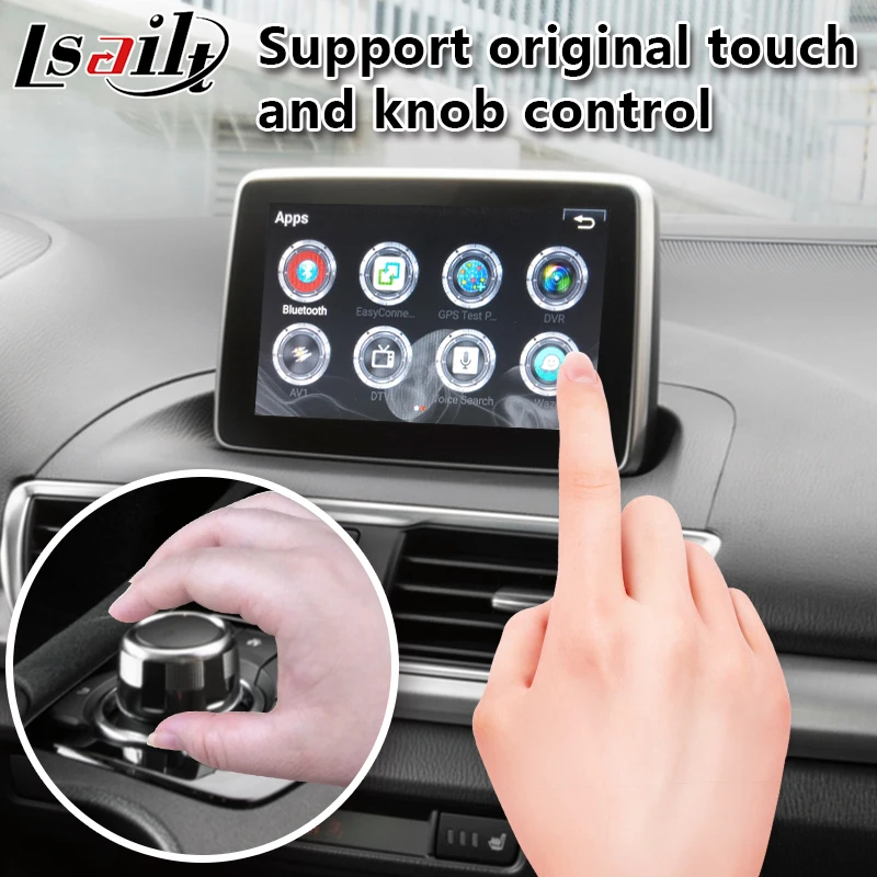 GPS навигатор Lsailt Android мультимедийный видеоинтерфейс для Mazda 3 2014 2020 года с