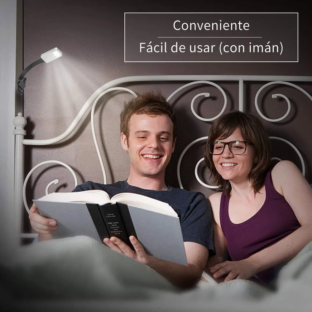 

Mini USB LED Reading Lamp Book Clip 3 Color Brightness 360 Degree LED Lamps for Book Reading Light SLC88