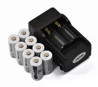 8pcs cr123a 16340 battery 2200mah 3 7v li ion rechargeable battery16340 charger