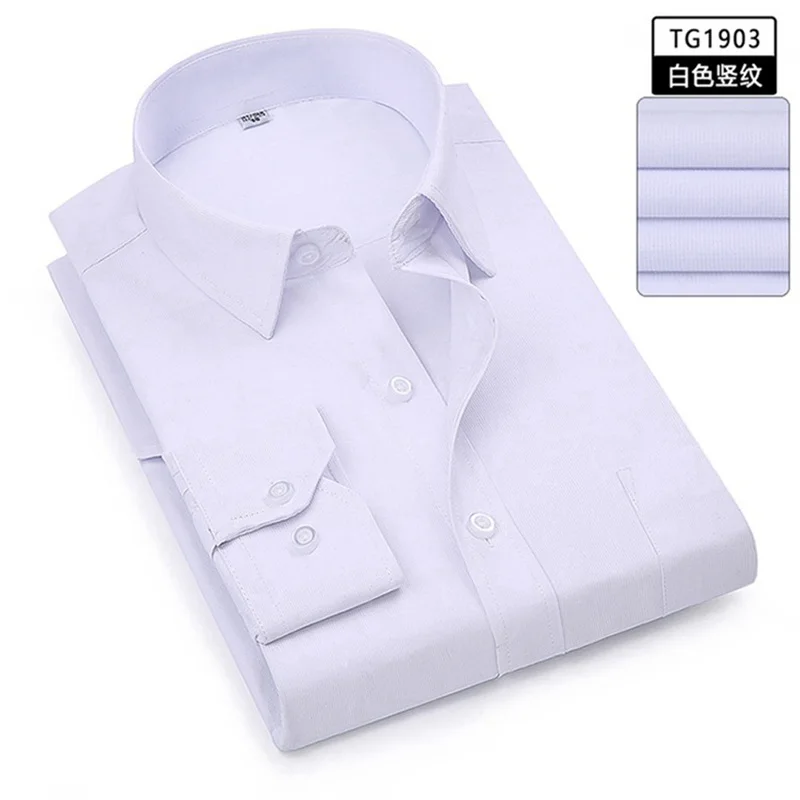 Зимние большие размеры 9XL 10XL однотонные деловые мужские рубашки осенние офисные
