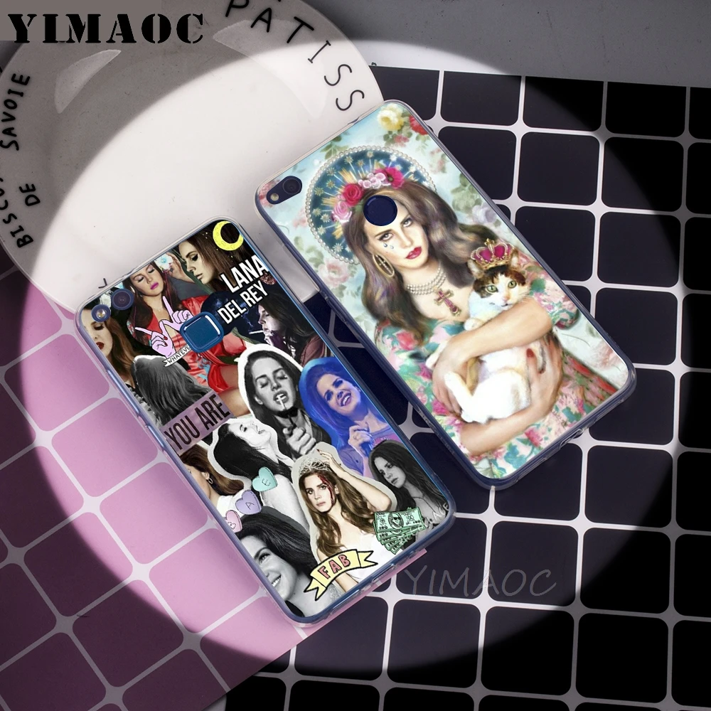 Мягкий ТПУ чехол YIMAOC Lana Del Rey для Huawei Honor 6A 7X 7A Pro 8C Mate 10 Note 9 Lite Y6 Y9 Y7 Prime 2018 |