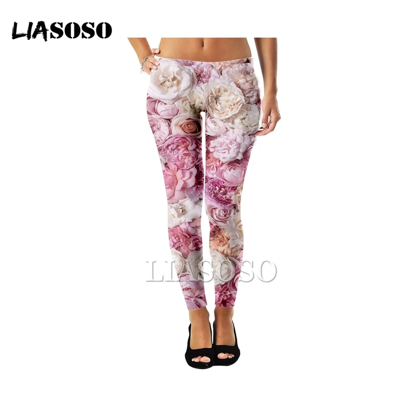 LIASOSO 3d принтом для мужчин и женщин в полную длину с цветочным розы стиле Рок хип