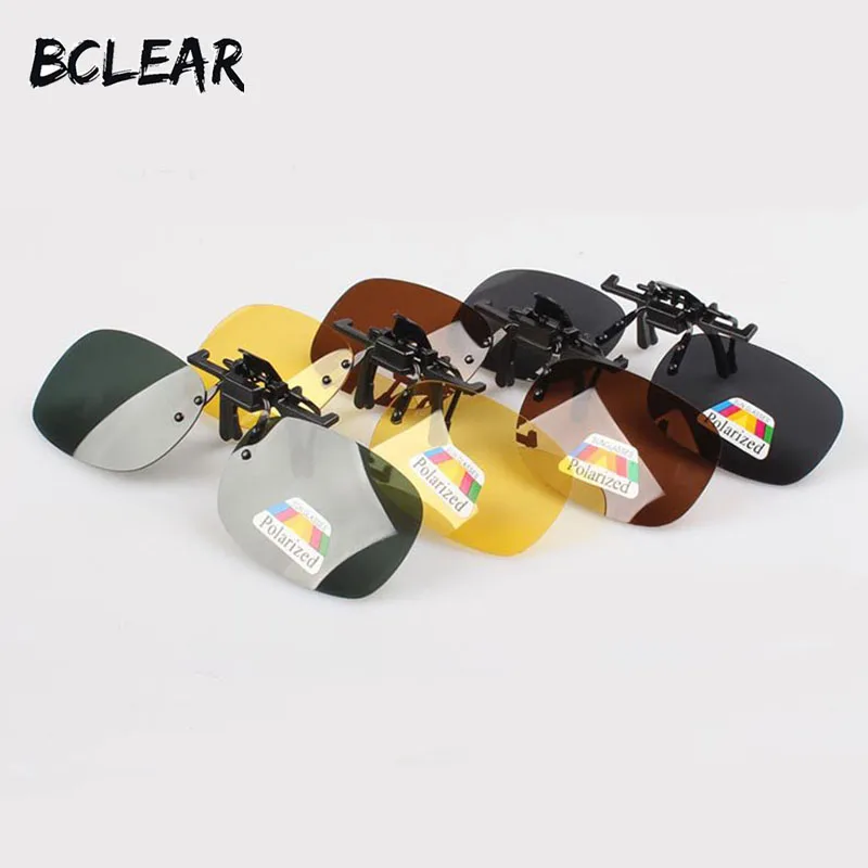 Поляризованные линзы BCLEAR солнцезащитные очки с застежкой для вождения ночного