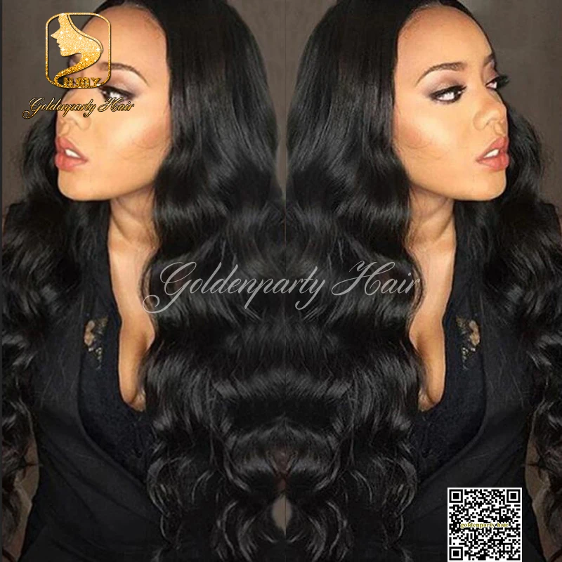 Высокое Качество Glueless Девственницы Бразильские Волнистые Парик Фронта Шнурка