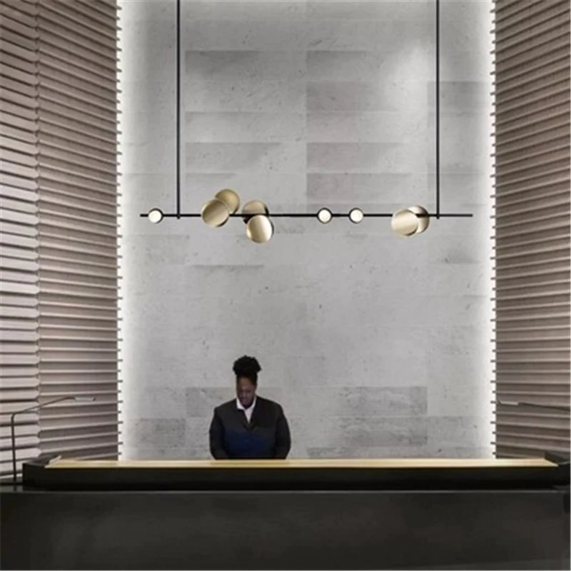Nordic Designer Post-modern Dinner room Creative Hardware Restaurant Pendent light Art Villa Model Room Living pendent lamp | Лампы и