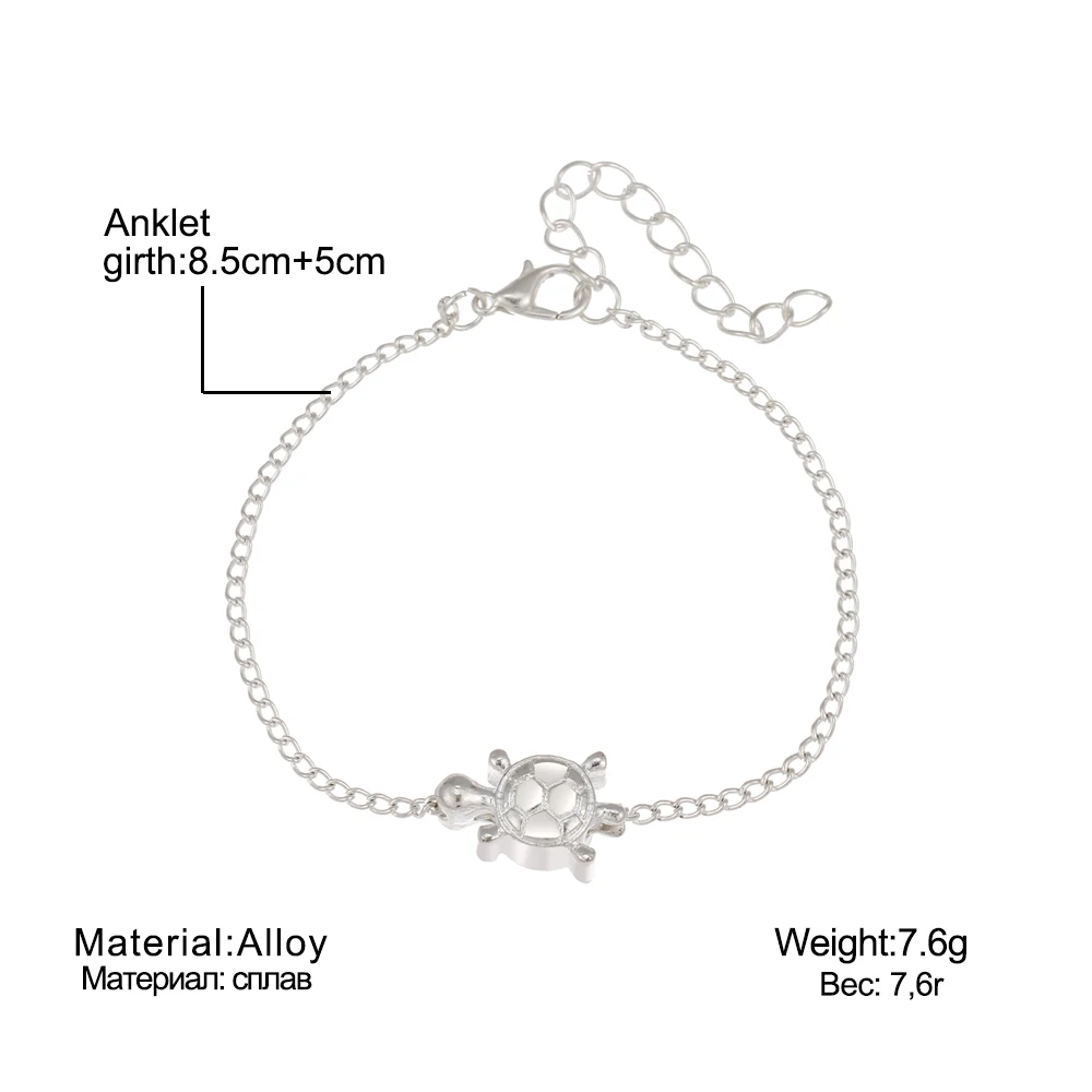 Женские богемные браслеты FNIO винтажные серебристого цвета с черепахой летние