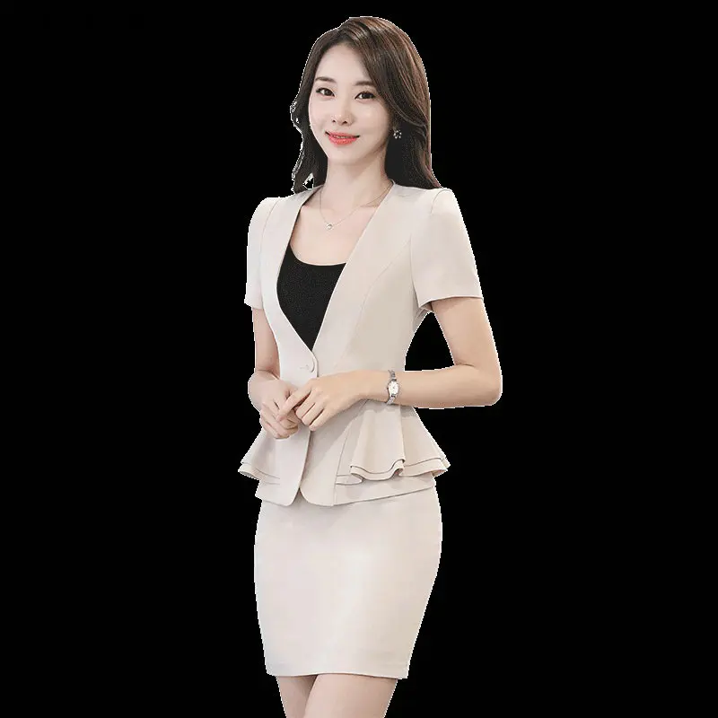 Женский деловой костюм элегантный с юбкой Офисная форма KK1452 H 2019|elegant skirt suits|women